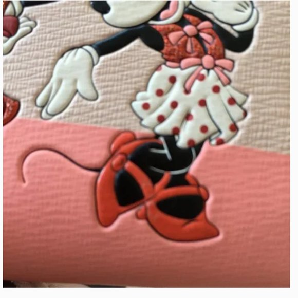 disney x kate spade minnie mouse clarabelle & friends small bifold wallet - Picture 9 of 14